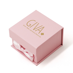 Luxury Pink Magnetic Closure Jewelry Box With Satin Bow