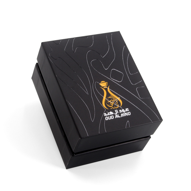 Matte Black Flip Lid Rigid Oud Oil Packaging Box