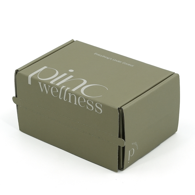 Custom Printed Corrugated Mailer Box With Tamper Evident Tear Strip for Gummy Supplement Shipping