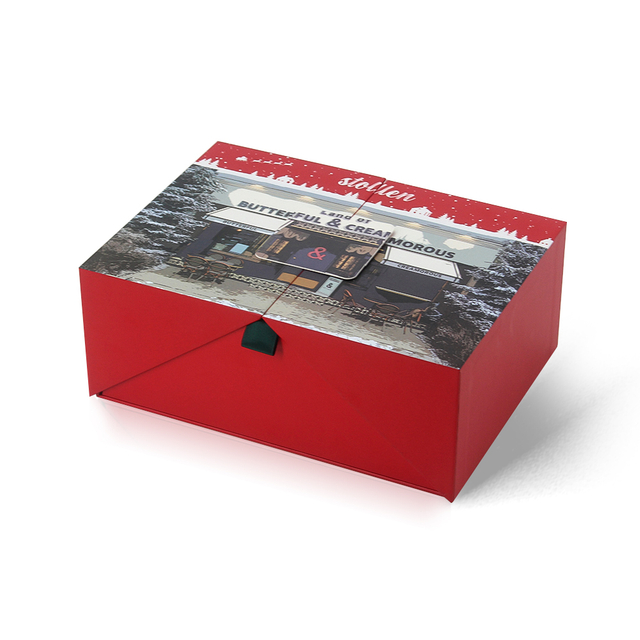 Custom Double‑Door Opening Rigid Stollen Holiday Gift Box