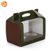 Foldable Gable Handle Cake Box with Clear Window for Cupcake & Pastry Packaging