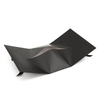 Custom Black Triangular Boutique Paper Bag with Gold Foil Logo
