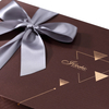 Custom Rigid Cookie Gift Box with Ribbon Bow & Printed Inner Lid