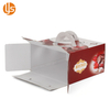 Custom Foldable Corrugated Cake Box With Paper Carry Handle