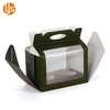 Foldable Gable Handle Cake Box with Clear Window for Cupcake & Pastry Packaging