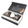 Magnetic Flip Lid Coffee Gift Box for 2 Jars & Ceramic Cup