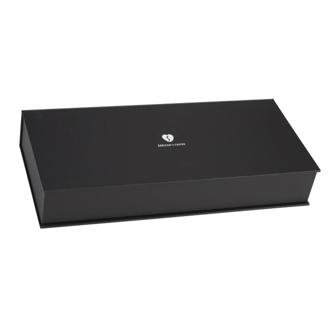 Magnetic Flip Lid Coffee Gift Box for 2 Jars & Ceramic Cup