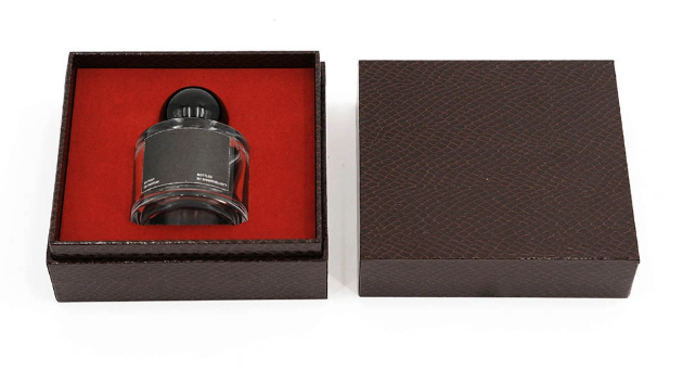 Brown Leather Texture Perfume Gift Box with Sleeve