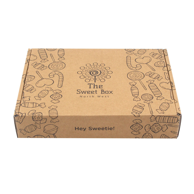 Custom Printed Kraft Candy Mailer Box with Full Inner Lid Printing
