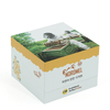 Full Color Printed Flip Rigid Honey Gift Box with Golden Interior & Custom Circular EVA Insert