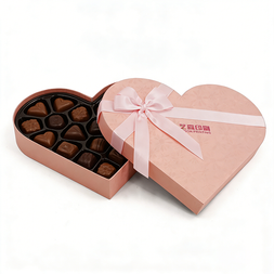 Heart Shaped Chocolate Box With Satin Ribbon