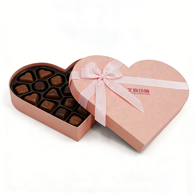 Heart Shaped Chocolate Box With Satin Ribbon