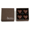 Square Rigid Chocolate Gift Box With 4 Compartments
