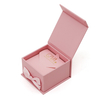 Luxury Pink Magnetic Closure Jewelry Box With Satin Bow