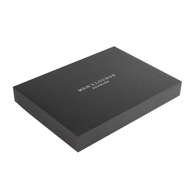 Custom Matte Black Two-Piece Lid & Base Rigid Gift Box for Men’s Formal Dress Shirts