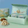 Custom Magnetic Rigid Gift Box with Card Slot & 2 Tin Inserts for Nuts