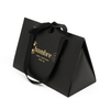 Custom Black Triangular Boutique Paper Bag with Gold Foil Logo