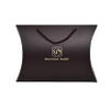 Matte Black & White Foldable Pillow Paper Gift Box with Custom Hot Foil Logo & Hang Holes