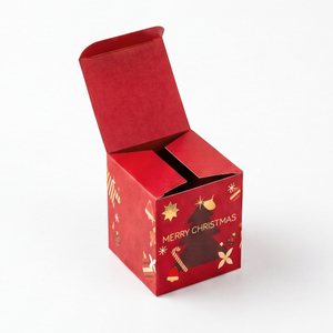 Square Tuck Top Christmas Treat Packaging Box for Cookies & Candy